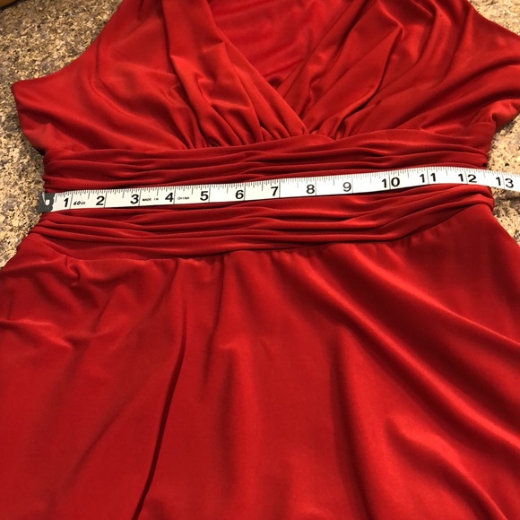 Evan Picone Red Tiered Elegant Dress Size 4 -Great Holiday Party Dress! - Picture 6 of 16